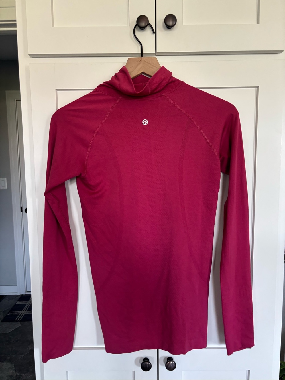 lululemon athletica Men’s Long-Sleeve Ribbed Mockneck Sweater - Berry